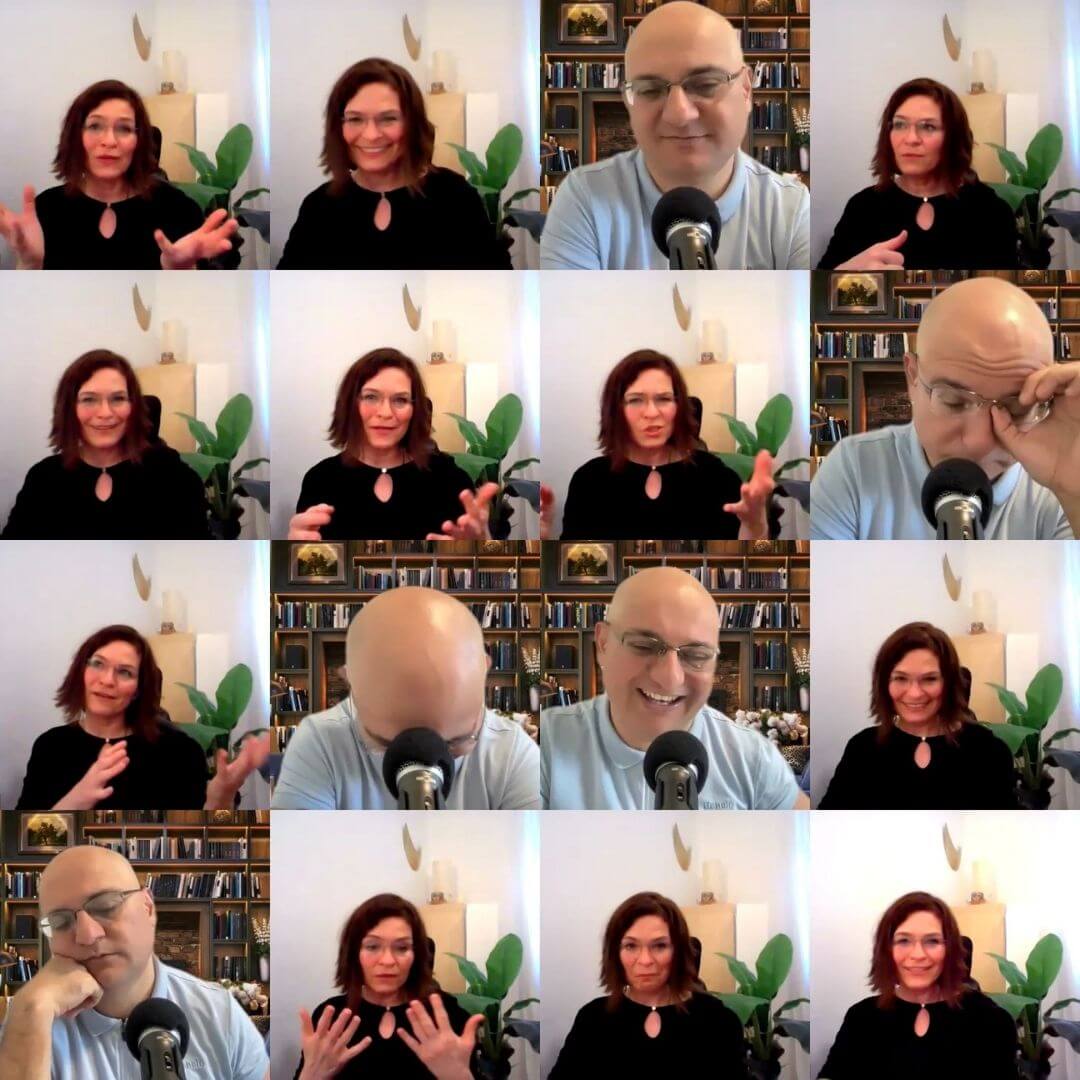 Screenshots from the video conversation, episode 211